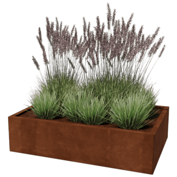 Jardinera de acero corten Texas 80 x 120 cm