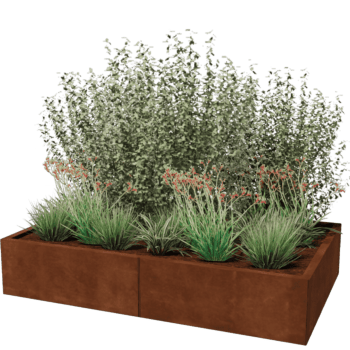 Jardinera de acero corten Texas xxl 160 x 100 cm