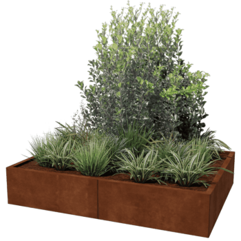 Jardinera de acero corten Texas xxl 160 x 120 cm