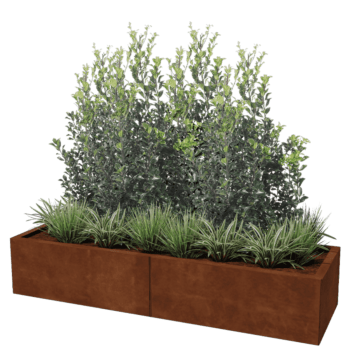 Jardinera de acero corten Texas xxl 160 x 50 cm