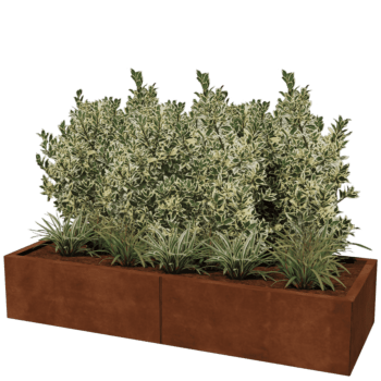 Jardinera de acero corten Texas xxl 160 x 60 cm