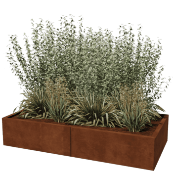 Jardinera de acero corten Texas xxl 160 x 80 cm