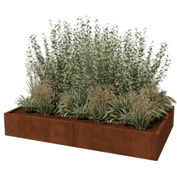 Jardinera de acero corten Texas xxl 200 x 120 cm