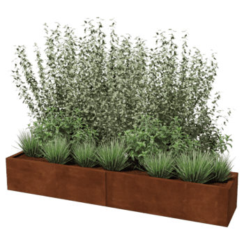 Jardinera de acero corten Texas xxl 200 x 40 cm