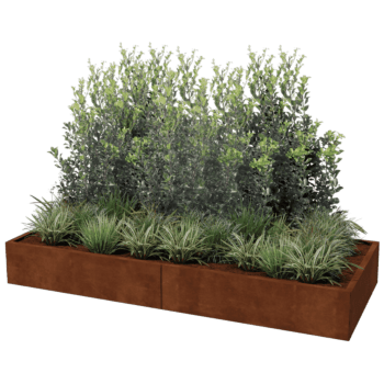 Jardinera de acero corten Texas xxl 240 x 100 cm