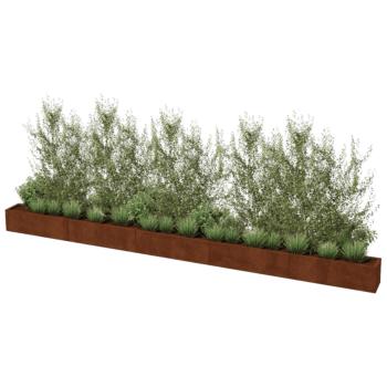Jardinera de acero corten Texas xxl 500 x 30 cm
