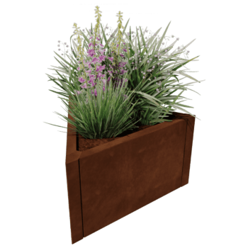Jardinera de acero corten Alaska equilátero 60 cm