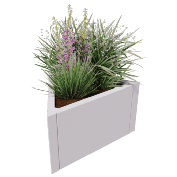 Jardinera de acero con tratamiento electrostático Alaska equilátero 60 cm
