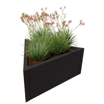 Jardinera de acero con tratamiento electrostático Alaska equilátero 80 cm