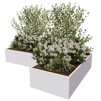 Jardinera de acero con tratamiento electrostático Kansas 100