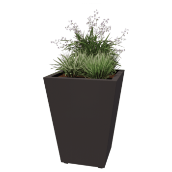 Jardinera de acero con tratiamento electrostático Soldana Cono 60 x 60 x 80 cm