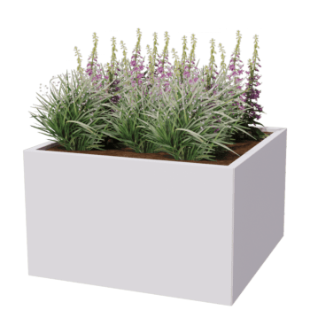 Jardinera de acero con tratamiento electrostático Miami 100 x 100 cm