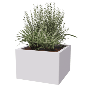 Jardinera de acero con tratamiento electrostático Miami 60 x 60 cm