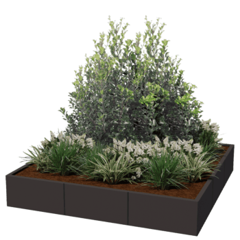 Jardinera de acero con tratamiento electrostático Miami xxl 180 x 180 cm