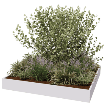 Jardinera de acero con tratamiento electrostático Miami xxl 240 x 240 cm