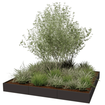 Jardinera de acero con tratamiento electrostático Miami xxl 300 x 300 cm