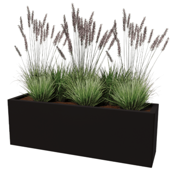Jardinera de acero con tratamiento electrostático Texas 30 x 120 cm