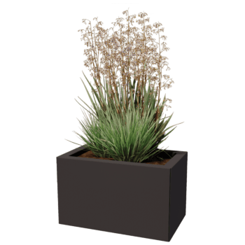 Jardinera de acero con tratamiento electrostático Texas 30 x 50 cm