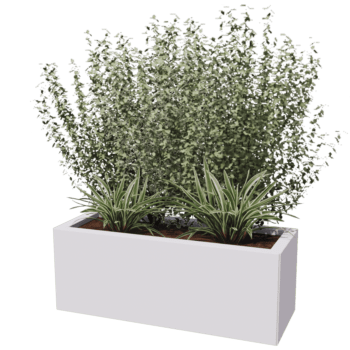 Jardinera de acero con tratamiento electrostático Texas 30 x 80 cm