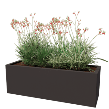 Jardinera de acero con tratamiento electrostático Texas 40 x 120 cm