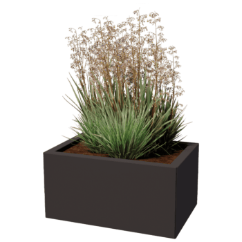 Jardinera de acero con tratamiento electrostático Texas 40 x 60 cm