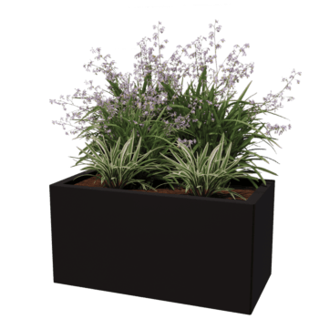 Jardinera de acero con tratamiento electrostático Texas 40 x 80 cm