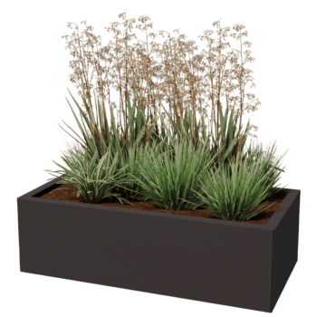 Jardinera de acero con tratamiento electrostático Texas 50 x 100 cm