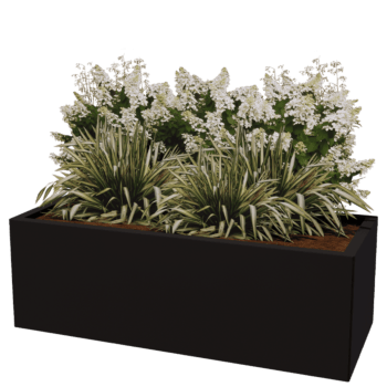 Jardinera de acero con tratamiento electrostático Texas 50 x 120 cm