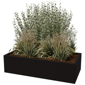 Jardinera de acero con tratamiento electrostático Texas 60 x 120 cm