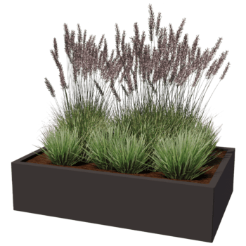 Jardinera de acero con tratamiento electrostático Texas 80 x 120 cm