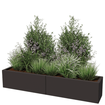 Jardinera de acero con tratamiento electrostático Texas xxl 160 x 30 cm