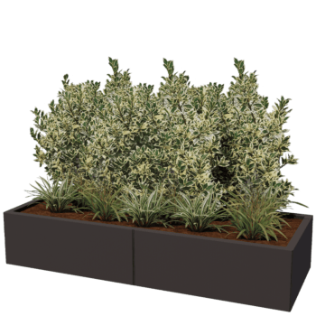 Jardinera de acero con tratamiento electrostático Texas xxl 160 x 60 cm