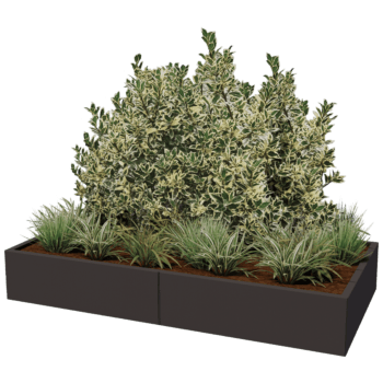 Jardinera de acero con tratamiento electrostático Texas xxl 200 x 100 cm
