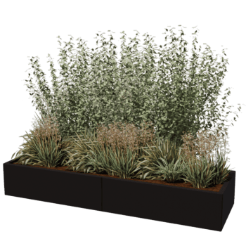 Jardinera de acero con tratamiento electrostático Texas xxl 200 x 60 cm