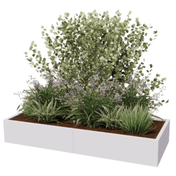 Jardinera de acero con tratamiento electrostático Texas xxl 200 x 80 cm