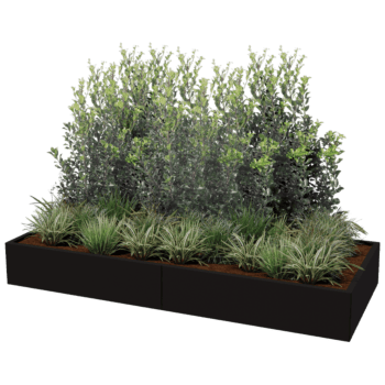 Jardinera de acero con tratamiento electrostático Texas xxl 240 x 100 cm