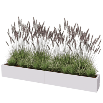 Jardinera de acero con tratamiento electrostático Texas xxl 240 x 30 cm