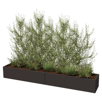 Jardinera de acero con tratamiento electrostático Texas xxl 240 x 40 cm