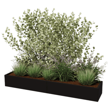 Jardinera de acero con tratamiento electrostático Texas xxl 240 x 50 cm