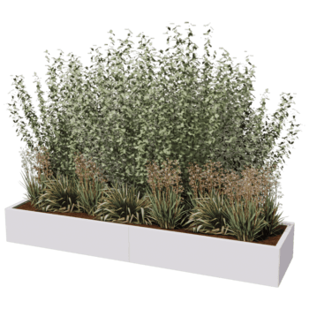 Jardinera de acero con tratamiento electrostático Texas xxl 240 x 60 cm
