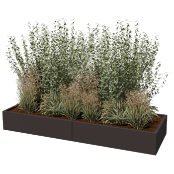 Jardinera de acero con tratamiento electrostático Texas xxl 240 x 80 cm