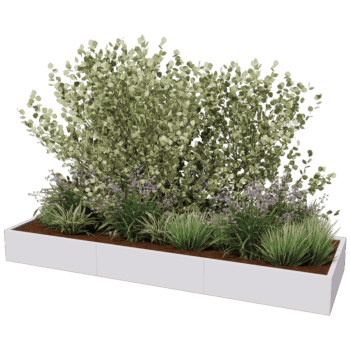 Jardinera de acero con tratamiento electrostático Texas xxl 300 x 100 cm