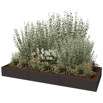 Jardinera de acero con tratamiento electrostático Texas xxl 300 x 120 cm
