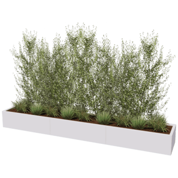 Jardinera de acero con tratamiento electrostático Texas xxl 300 x 50 cm