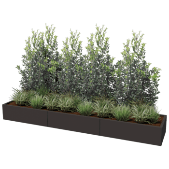 Jardinera de acero con tratamiento electrostático Texas xxl 300 x 60 cm