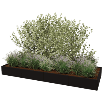 Jardinera de acero con tratamiento electrostático Texas xxl 320 x 120 cm
