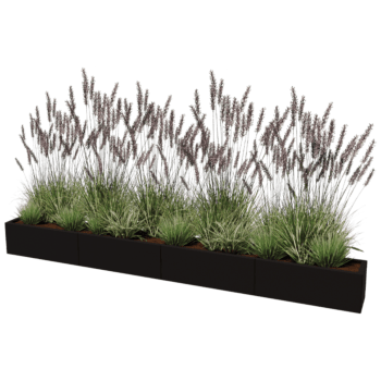 Jardinera de acero con tratamiento electrostático Texas xxl 320 x 30 cm