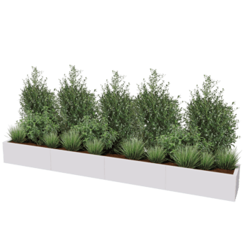 Jardinera de acero con tratamiento electrostático Texas xxl 320 x 40 cm