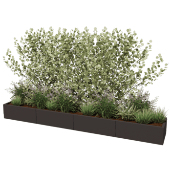 Jardinera de acero con tratamiento electrostático Texas xxl 320 x 50 cm