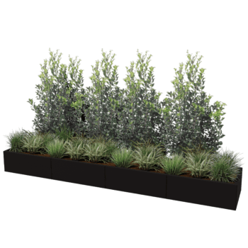 Jardinera de acero con tratamiento electrostático Texas xxl 320 x 60 cm
